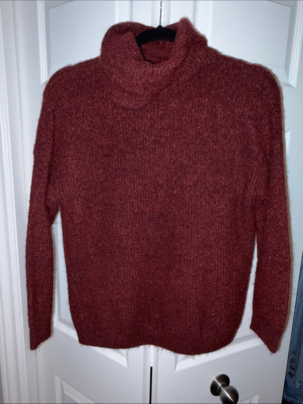 Only Women's Rust Red Turtleneck Sweater